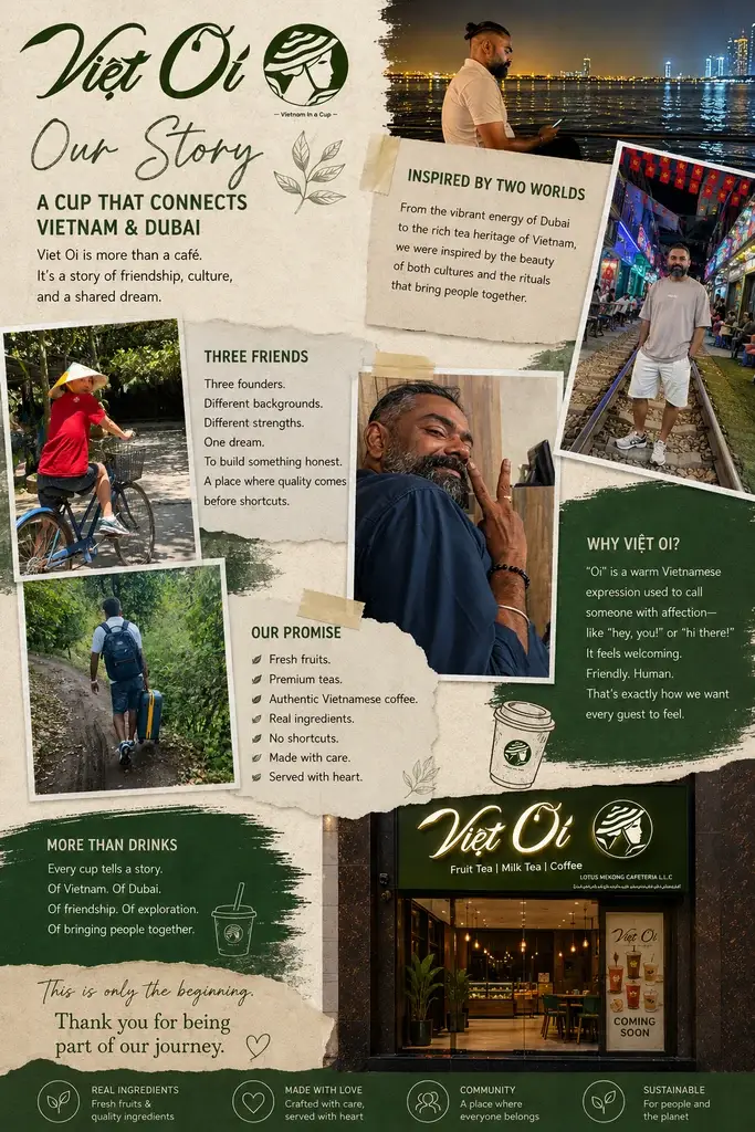 Việt ơi Our Story visual connecting Vietnam and Dubai